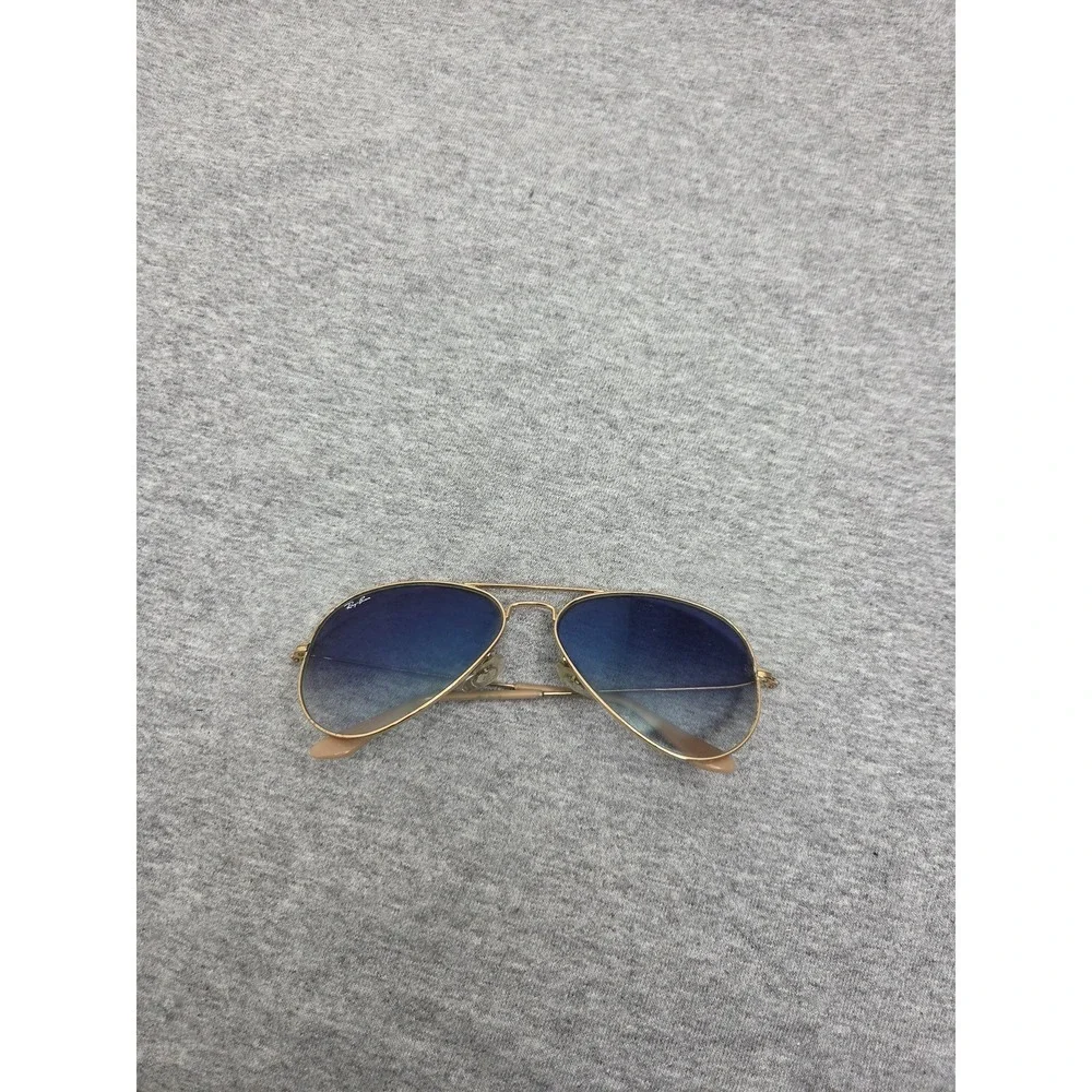 Authentic Ray-Ban Aviator Gold Frame Blue Lens 58 14 Vintage Sunglasses Mens